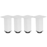 4Pcs Sofa Leg Aluminium Alloy Square Adjustable Cabinet Foot Furniture Hardware Fittings120mm - Front View