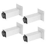 4Pcs Sofa Leg Aluminium Alloy Square Adjustable Cabinet Foot Furniture Hardware Fittings120mm - 45-Degree Angle