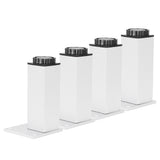4Pcs Sofa Leg Aluminium Alloy Square Adjustable Cabinet Foot Furniture Hardware Fittings120mm
