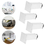 4Pcs Sofa Leg Aluminium Alloy Square Adjustable Cabinet Foot Furniture Hardware Fittings120mm