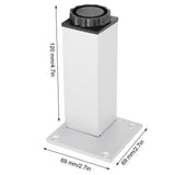 4Pcs Sofa Leg Aluminium Alloy Square Adjustable Cabinet Foot Furniture Hardware Fittings120mm
