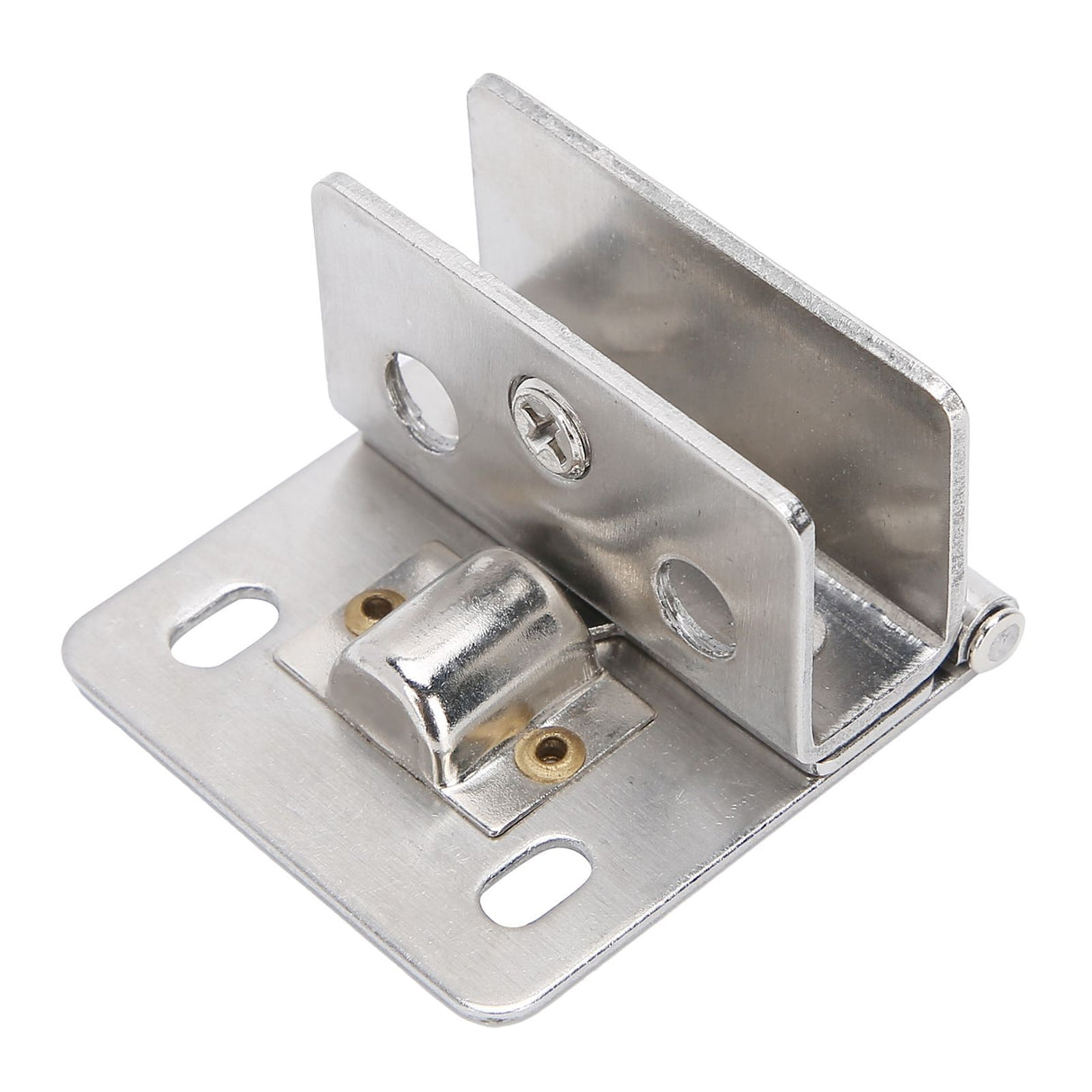 Glass Door Hinge PunchFree Stainless Steel Clip Cabinet Bracket Clamp Household Supplies
