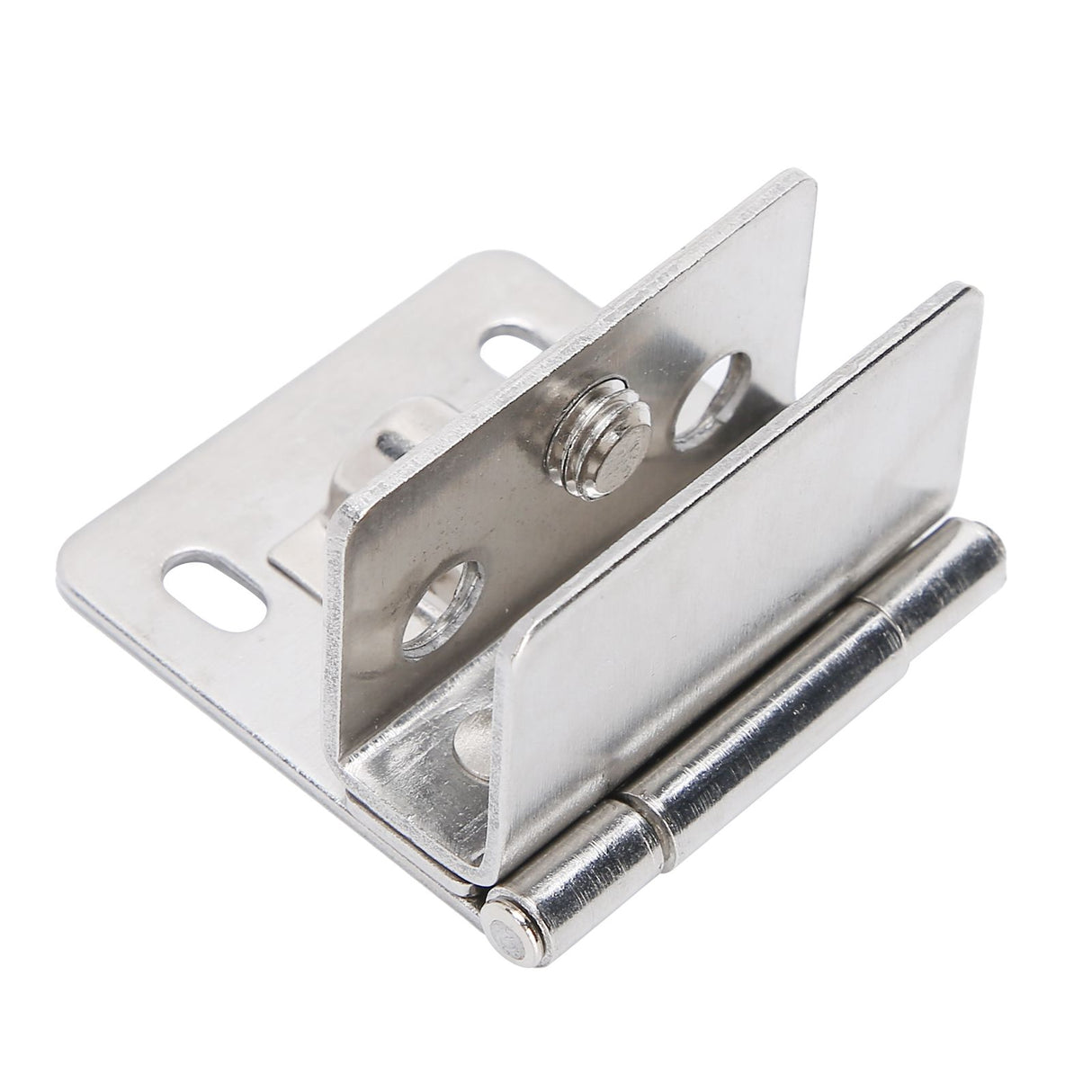 Glass Door Hinge PunchFree Stainless Steel Clip Cabinet Bracket Clamp Household Supplies