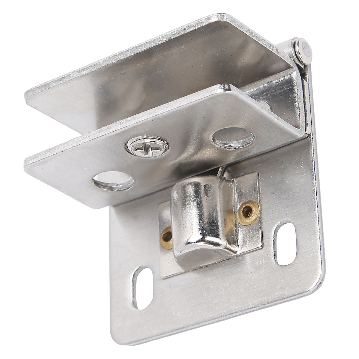 Glass Door Hinge PunchFree Stainless Steel Clip Cabinet Bracket Clamp Household Supplies