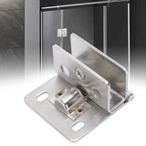 Glass Door Hinge PunchFree Stainless Steel Clip Cabinet Bracket Clamp Household Supplies