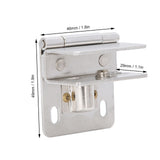 Glass Door Hinge PunchFree Stainless Steel Clip Cabinet Bracket Clamp Household Supplies - Extra Image