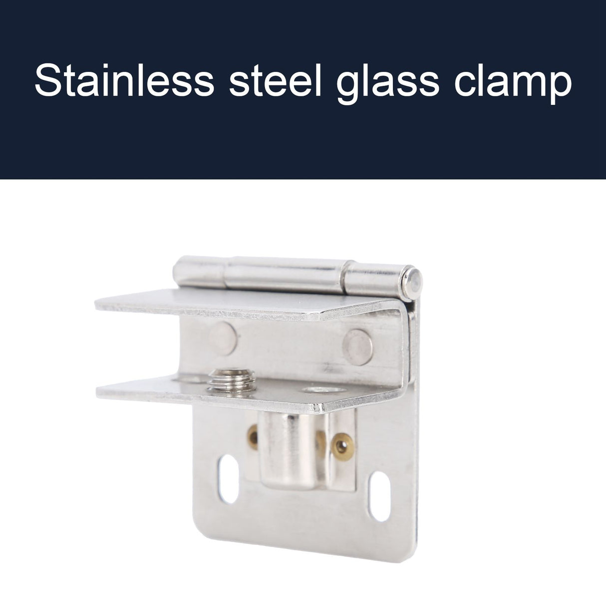 Glass Door Hinge PunchFree Stainless Steel Clip Cabinet Bracket Clamp Household Supplies