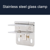 Glass Door Hinge PunchFree Stainless Steel Clip Cabinet Bracket Clamp Household Supplies