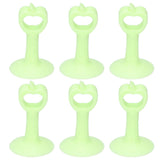 6PCS Door Stopper Anti‑Collision Silicone Wall Protection Home Bathroom Supplies Green