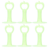 6PCS Door Stopper Anti‑Collision Silicone Wall Protection Home Bathroom Supplies Green - Front View