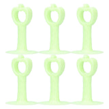 6PCS Door Stopper Anti‑Collision Silicone Wall Protection Home Bathroom Supplies Green