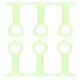 6PCS Door Stopper Anti‑Collision Silicone Wall Protection Home Bathroom Supplies Green - Top-Down View