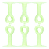 6PCS Door Stopper Anti‑Collision Silicone Wall Protection Home Bathroom Supplies Green - 45-Degree Angle