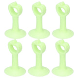 6PCS Door Stopper Anti‑Collision Silicone Wall Protection Home Bathroom Supplies Green