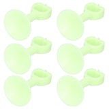 6PCS Door Stopper Anti‑Collision Silicone Wall Protection Home Bathroom Supplies Green