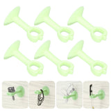 6PCS Door Stopper Anti‑Collision Silicone Wall Protection Home Bathroom Supplies Green