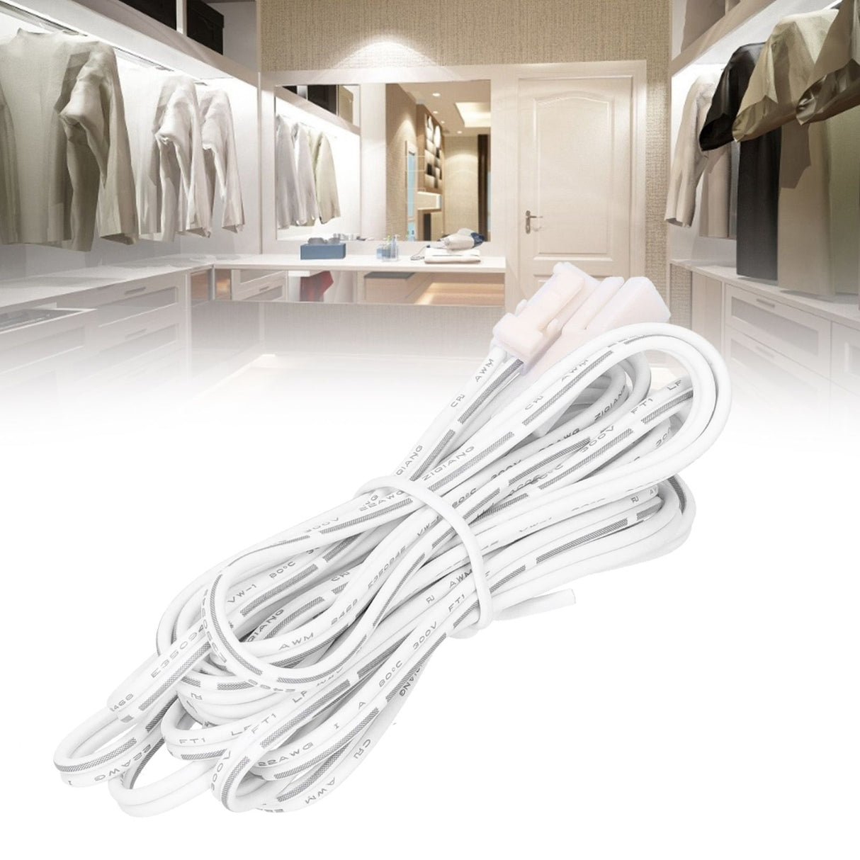 250cm Flexible Extension Cable Accessory Parts for LED Cabinet Light Induction Lamp