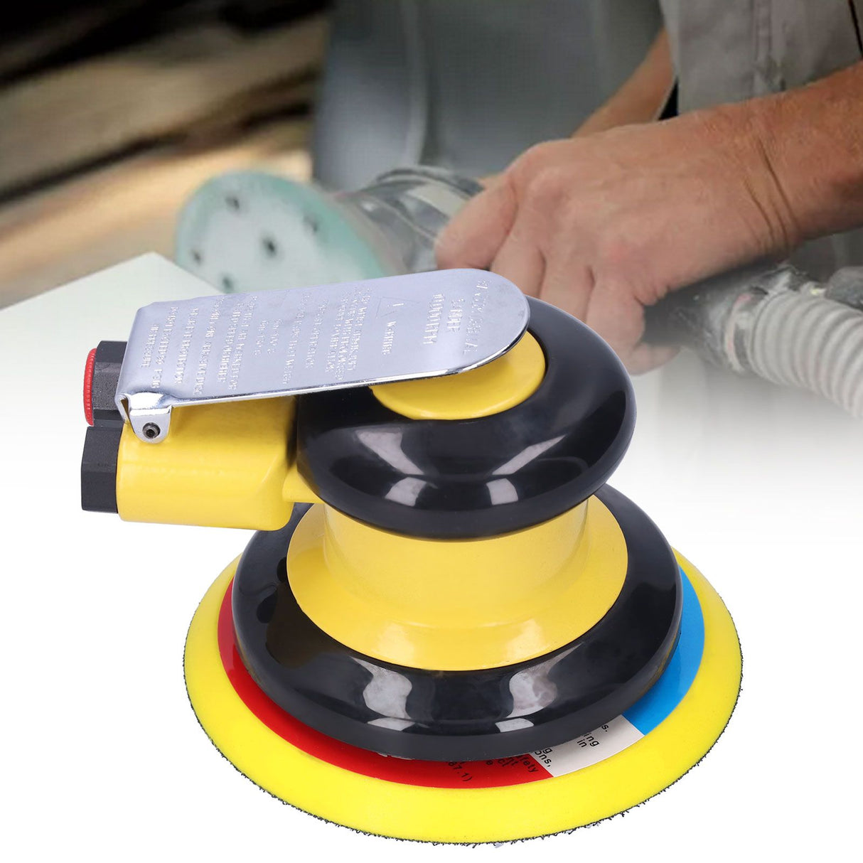 5in Pneumatic Polisher Air Sander 10000RPM Grinding Sanding Machine for Wood Metal Fiberglass