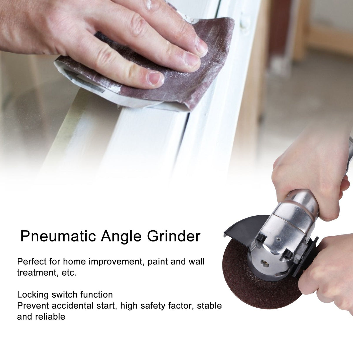 4in Pneumatic Angle Grinder Polisher Sander Furniture Polishing Grinding Machine Tool