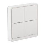 Wireless Scene Switch Intelligent 4‑Way Panel Wall Switch Mobile Phone APP Control for ZigBee - Front View