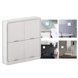 Wireless Scene Switch Intelligent 4‑Way Panel Wall Switch Mobile Phone APP Control for ZigBee - Extra Image
