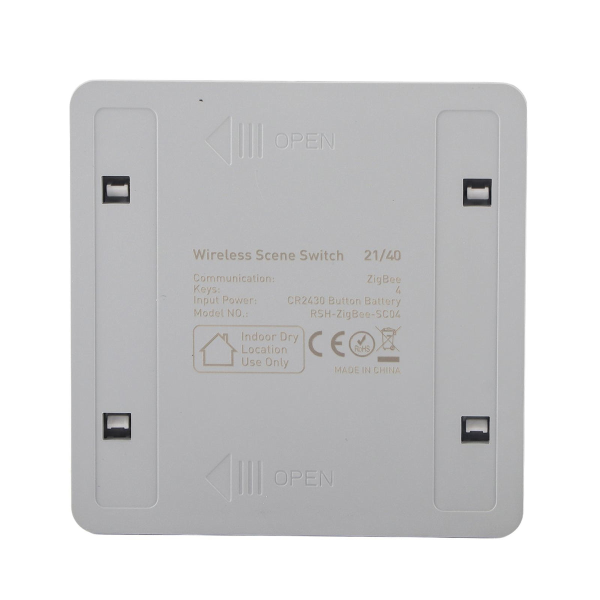 Wireless Scene Switch Intelligent 4‑Way Panel Wall Switch Mobile Phone APP Control for ZigBee