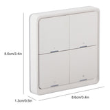 Wireless Scene Switch Intelligent 4‑Way Panel Wall Switch Mobile Phone APP Control for ZigBee