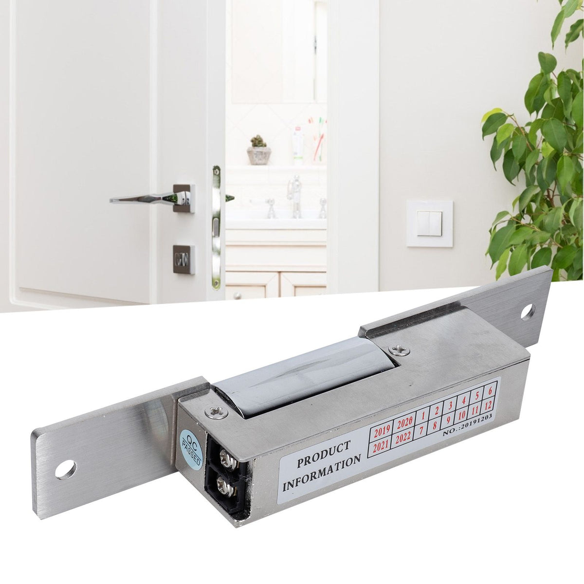 12V Cathode Lock Narrow Door Frame Electric Strike Household Lock for Home Supplies