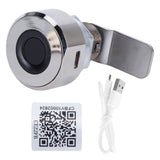 Bluetooth Fingerprint APP Lock Set Zinc Alloy Furniture Drawer Lock for Home Office - Top-Down View