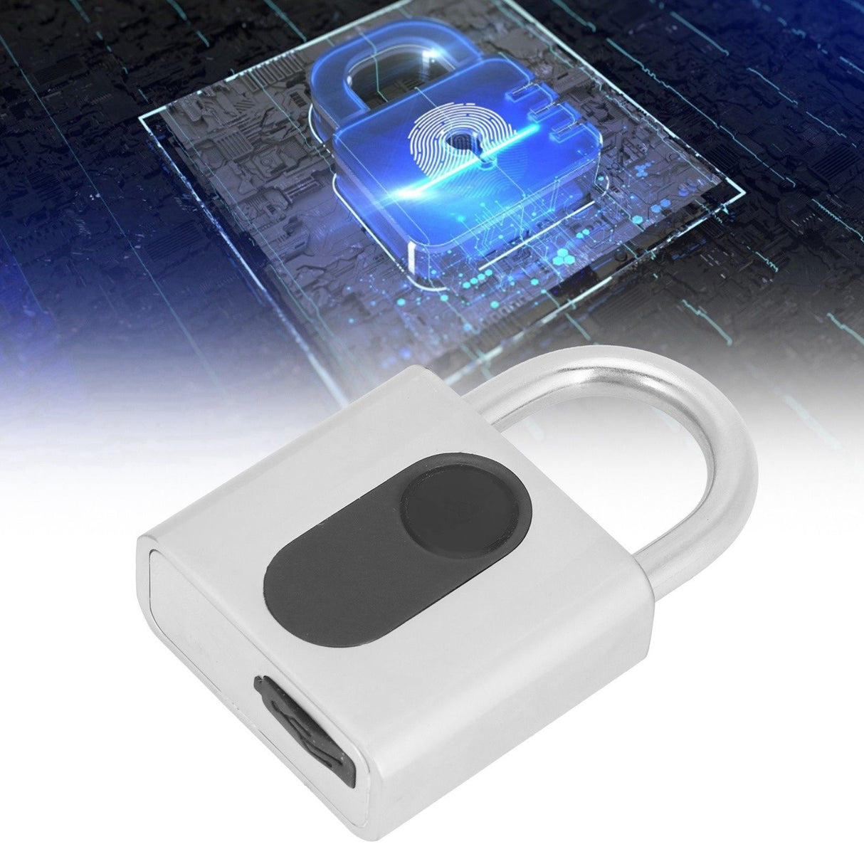 Bluetooth Padlock Intelligent Fingerprint Phone APP Lock Set for Dormitory Warehouse