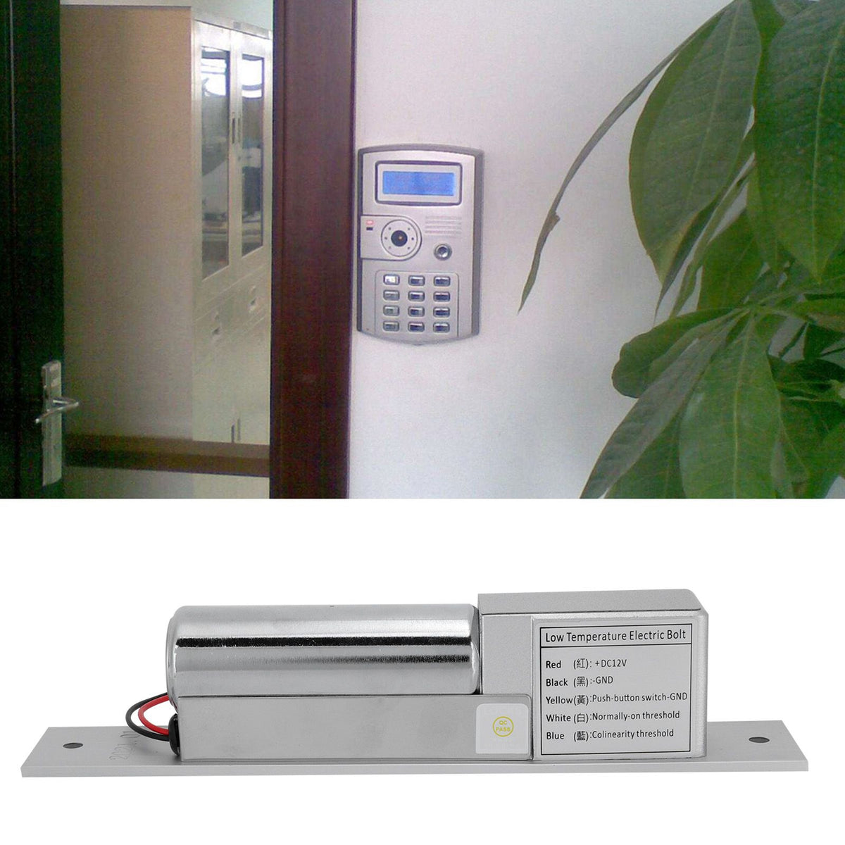 Ultra Low Temperature Electric Bolt Lock Glass Door Security Access Control System