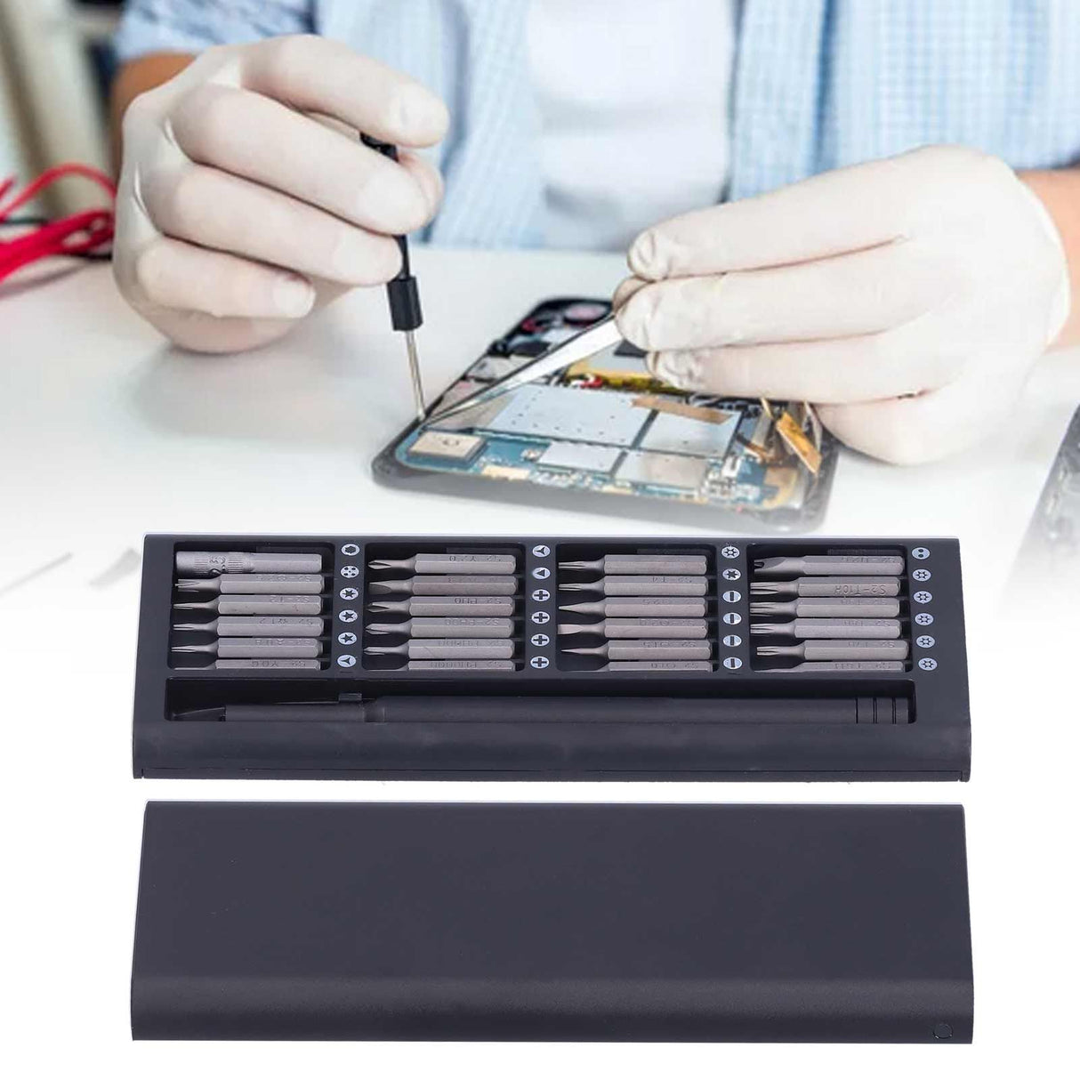 25 in 1 Multifunctional Screwdriver Set Screwdriver Bit Kit Repair Tool with Storage Box