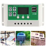 20A 12V 24V LCD Display Solar Charge Controller PWM Auto Focusing Tracking Charging