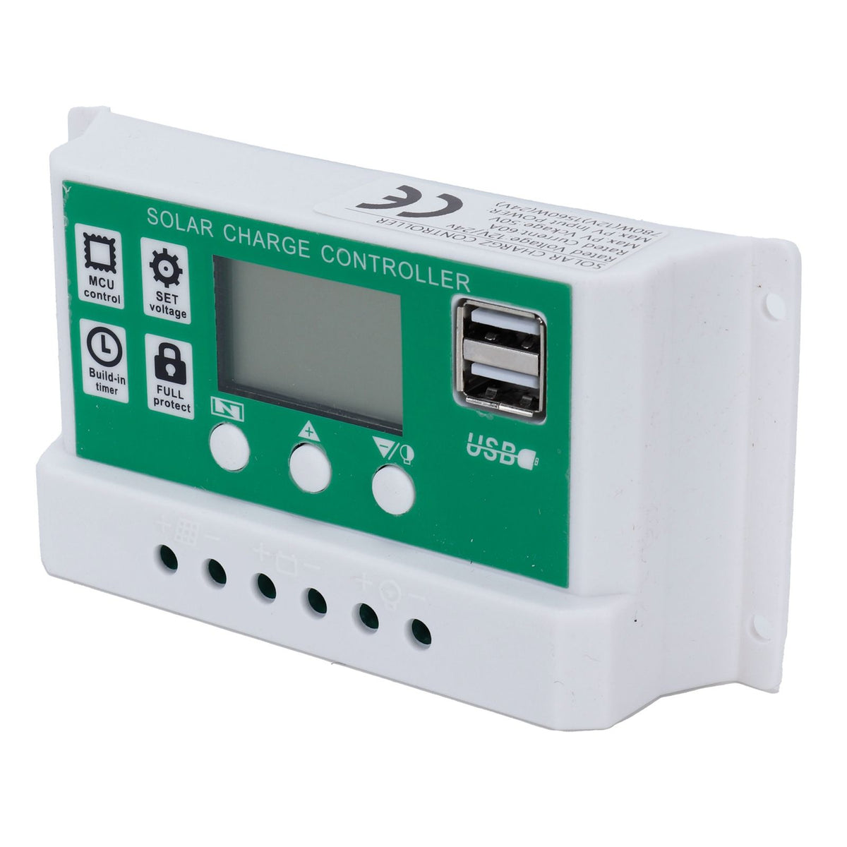 60A 12V 24V PWM Solar Panel Battery Regulator Charge Controller Auto Focusing Tracking
