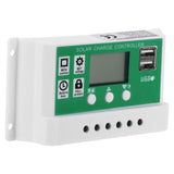 LCD Solar Charge Controller Adjustable 10A 12V 24V PWM Charging Regulator Accessory