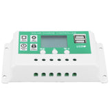 LCD Solar Charge Controller Adjustable 10A 12V 24V PWM Charging Regulator Accessory