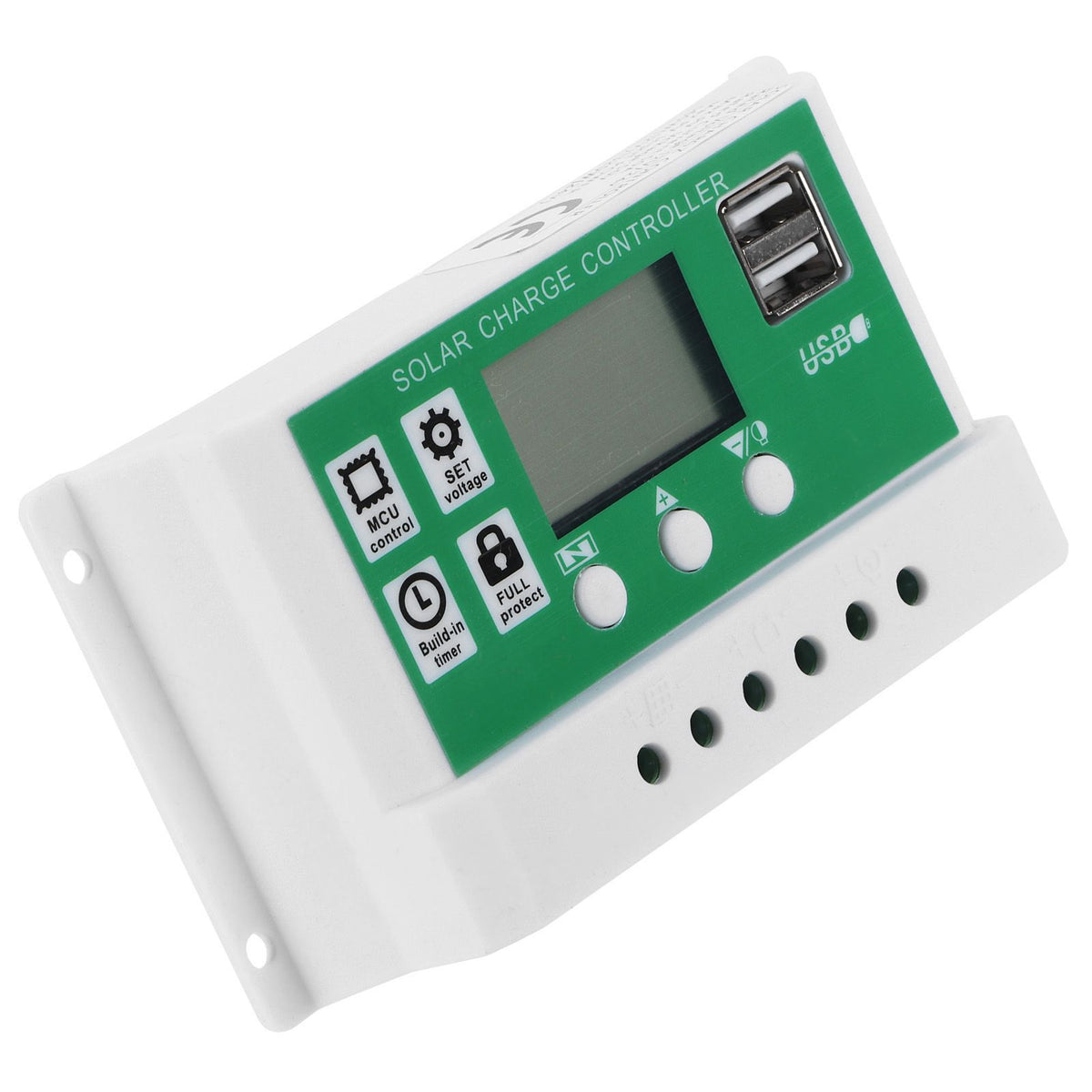LCD Solar Charge Controller Adjustable 10A 12V 24V PWM Charging Regulator Accessory