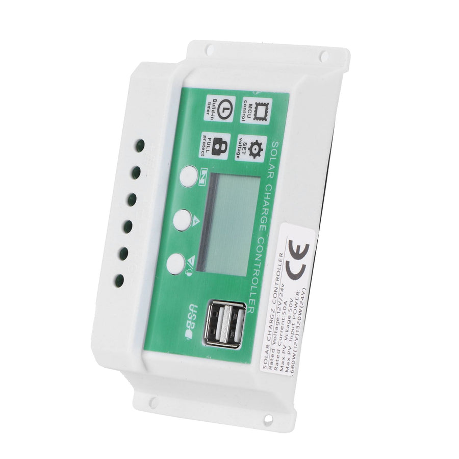 50A Solar Charge Controller LCD Display Adjustable 12V 24V Solar Panel Regulator