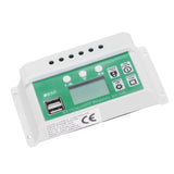 50A Solar Charge Controller LCD Display Adjustable 12V 24V Solar Panel Regulator - Close-Up Angle