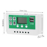 50A Solar Charge Controller LCD Display Adjustable 12V 24V Solar Panel Regulator