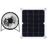 10W Solar Panel with Cooling Fan Photovoltaic Solar Panel for Home Pet Dog House - Front View