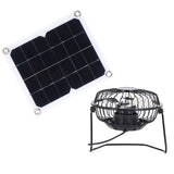 10W Solar Panel with Cooling Fan Photovoltaic Solar Panel for Home Pet Dog House - 45-Degree Angle