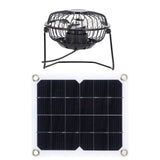 10W Solar Panel with Cooling Fan Photovoltaic Solar Panel for Home Pet Dog House - Close-Up Angle