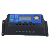 Solar Panel Kit 10W 18V Polysilicon Photovoltaic Module with Solar Charge Controller for RV - 45-Degree Angle