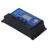 Solar Panel Kit 10W 18V Polysilicon Photovoltaic Module with Solar Charge Controller for RV - Close-Up Angle