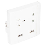 Multi-Functional Wall Power Outlet Socket with 2 USB Port 13A for Home Office AU Plug 110/220V