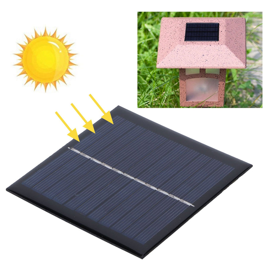 1W 5.5V Solar Panel Board DIY Polysilicon Solar Charging Module for 3.7V-5V Battery