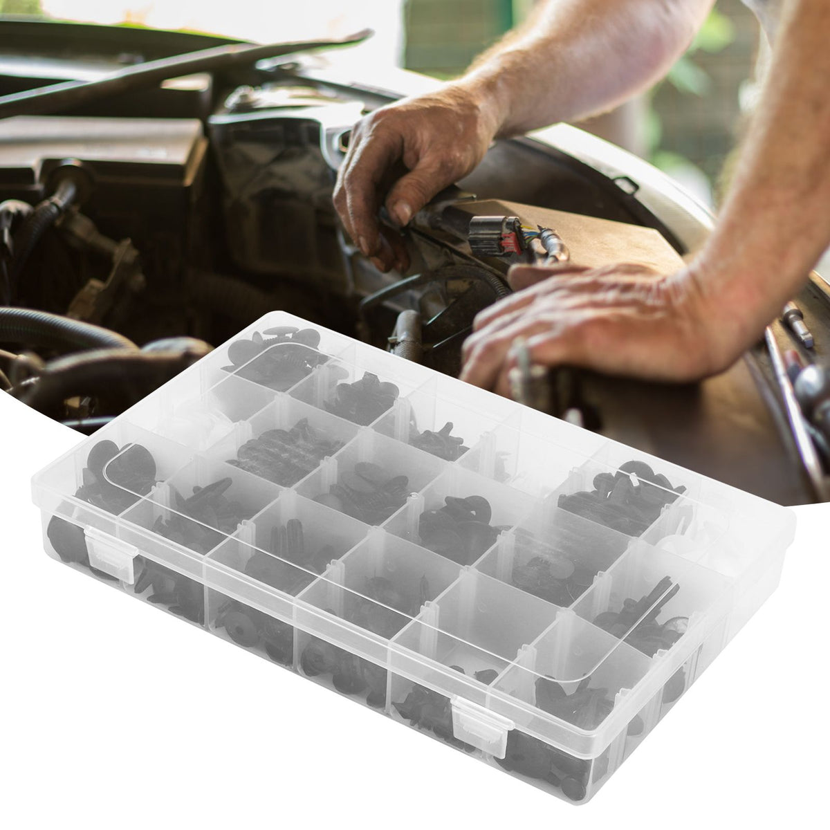 415Pcs Car Push Retainer Clips Assortment Kit Bumper Fasteners with Removers Tools