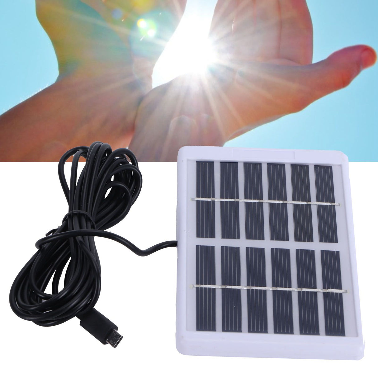1.2W 6V Solar Panel with Micro USB Port Polycrystalline Silicon Solar Charging Board