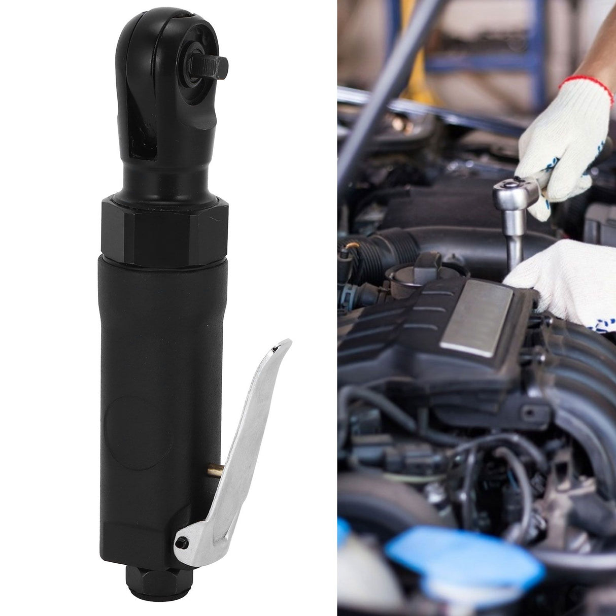 1/4 Mini Ratchet Wrench Forward and Reverse Portable Zinc Alloy Air Wrench Repairing Tool